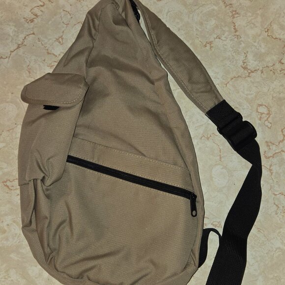 L L Bean Ameribag Healthy Back Bag Sling Tan - Picture 4 of 4